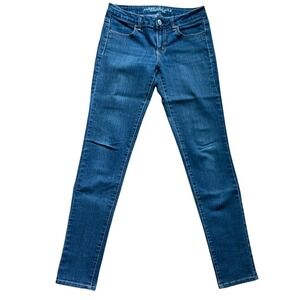 American Eagle Super Stretch Jeggings Dark Wash Skinny Jeans Womens 6 Long
